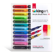 PRO Acrylic Paint Brush Pens 12 Colors - Pro - KINGART®