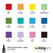 Acrylic Paint Brush Tip Pens - 68 Single Colors - Pro - KINGART