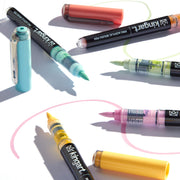 Acrylic Paint Brush Tip Pens - 12 Cottage Colors - MARKERS & PENS - KINGART