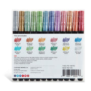 KINGART® PRO Extra Fine Point Acrylic Paint Pen Markers, Water-Based Ink, Set of 12 Metallic Colors - Pro - KINGART