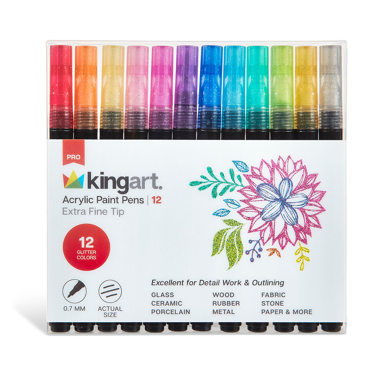 Glitter Markers KINGART
