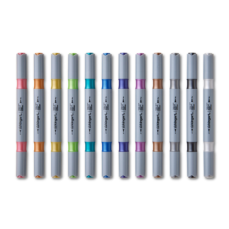Twin-Tip™ Acrylic Paint Markers – Metallic Collection, 24 Colors