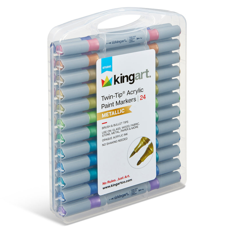 Twin-Tip™ Acrylic Paint Markers – Metallic Collection, 24 Colors