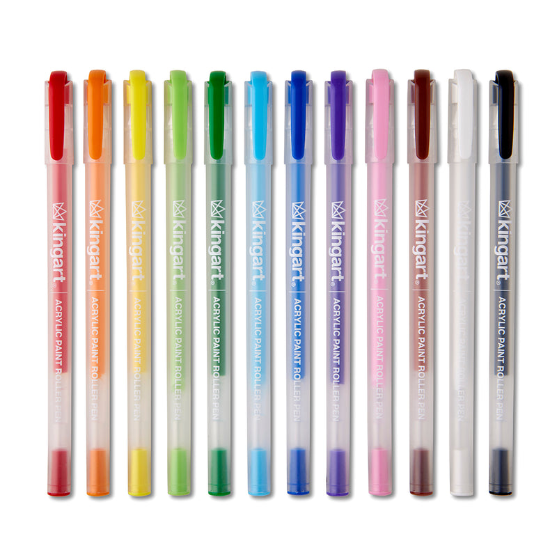 Acrylic Paint Roller Pens – 12 Classic Colors - MARKERS & PENS - KINGART