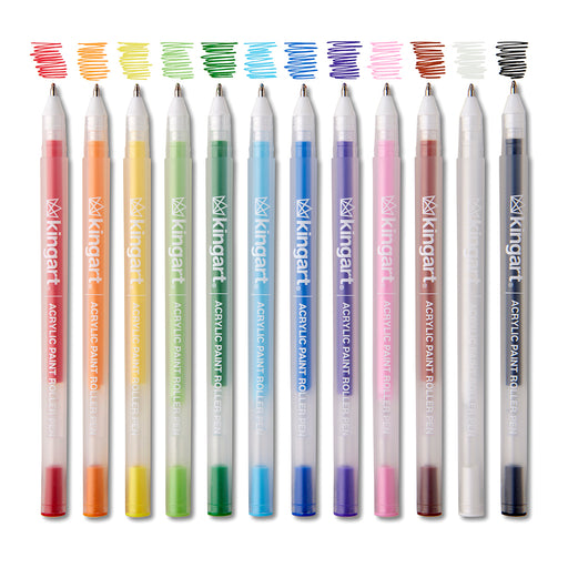 Acrylic Paint Roller Pens – 12 Classic Colors - MARKERS & PENS - KINGART