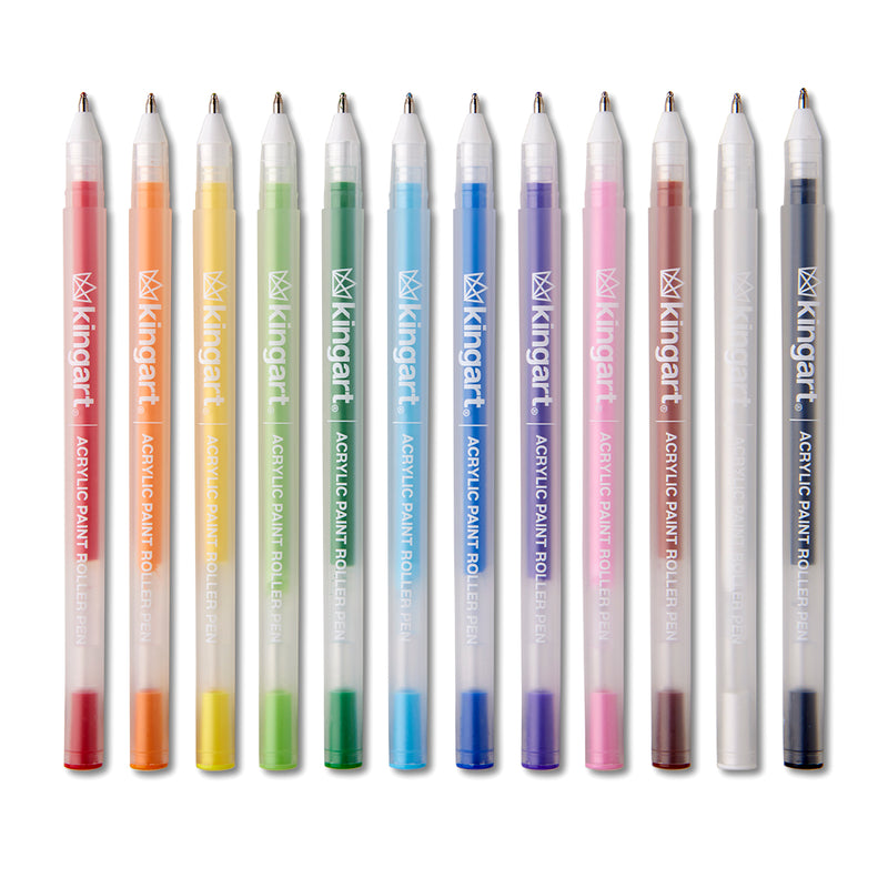 Acrylic Paint Roller Pens – 12 Classic Colors - MARKERS & PENS - KINGART
