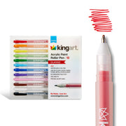 Acrylic Paint Roller Pens – 12 Classic Colors - MARKERS & PENS - KINGART