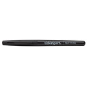 KINGART® Studio Felt Tip Pens, Medium Point, Set 6 Black Ink Markers - Studio - KINGART