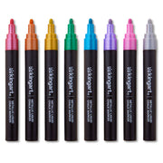 Liquid Chalk Markers, 8 Metallic Colors - Studio - KINGART