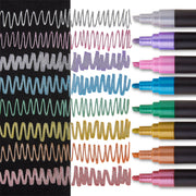 Liquid Chalk Markers, 8 Metallic Colors - Studio - KINGART