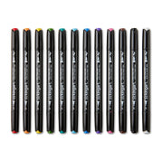 Twin-Tip Acrylic Paint Brush Pens - 12 Classic Colors - MARKERS & PENS - KINGART