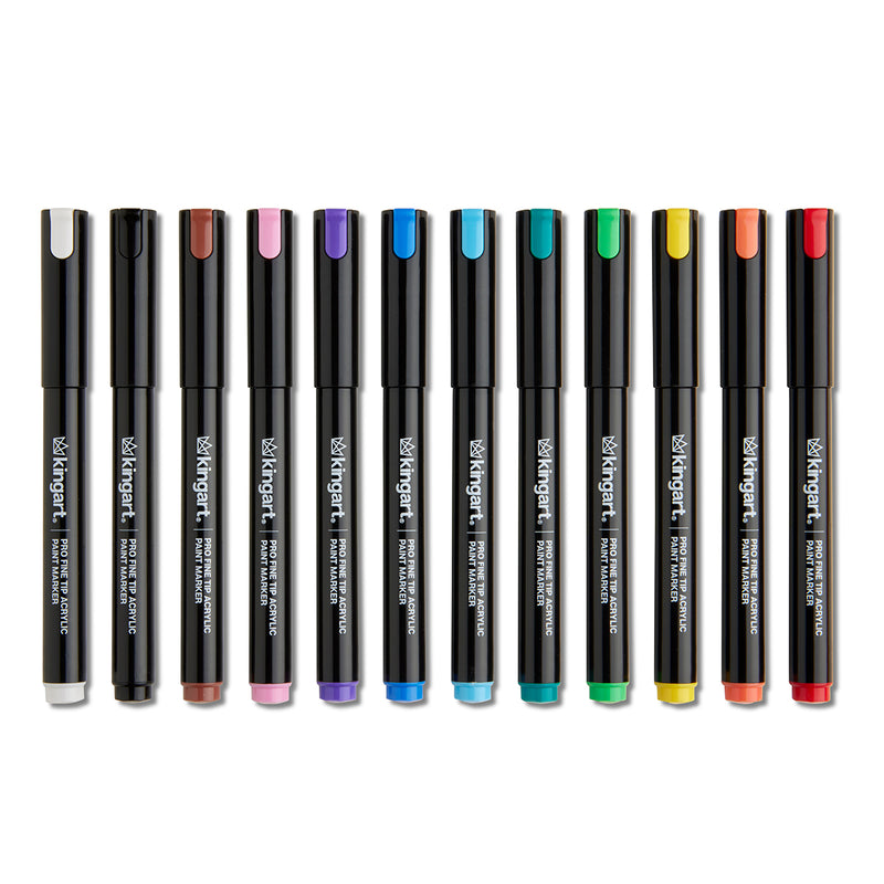 Acrylic Paint Markers - Fine Tip - 12 Classic Colors