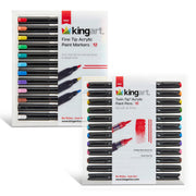 PRO Fine Tip Acrylic Bundle – Detail + Twin-Tip Paint Pens (24 Pieces) - MARKERS & PENS - KINGART