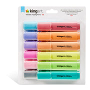 Highlighters 12 Metallic Colors - Studio - KINGART