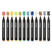PRO Acrylic Paint Markers - Bullet Tip - 12 Earth Tones - MARKERS & PENS - KINGART