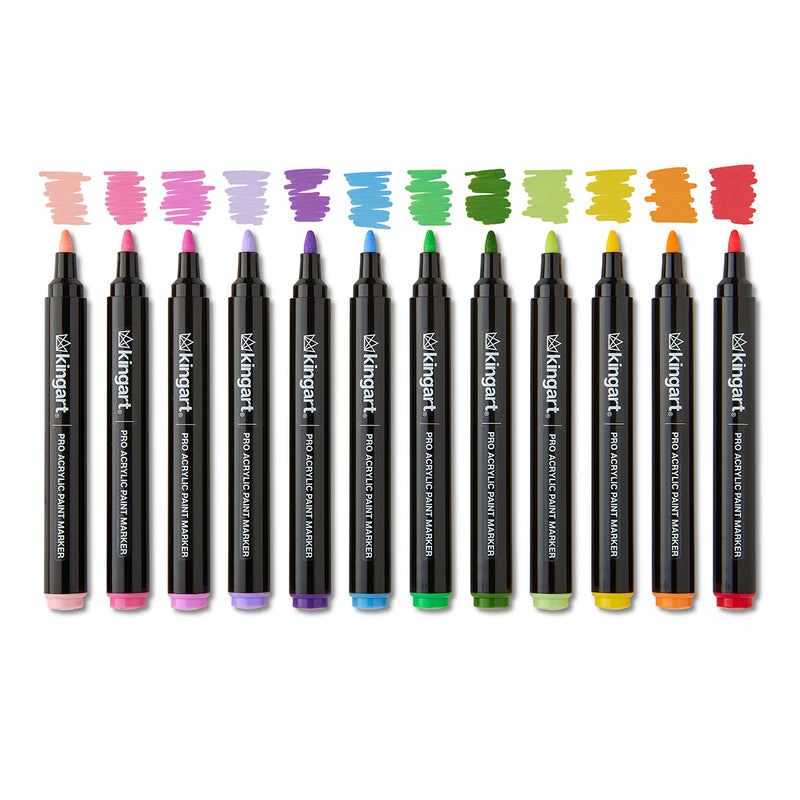 PRO Acrylic Paint Markers 12 Floral Colors - MARKERS & PENS - SHANGHAI CMB IMPORT & EXPORT CO., LTD