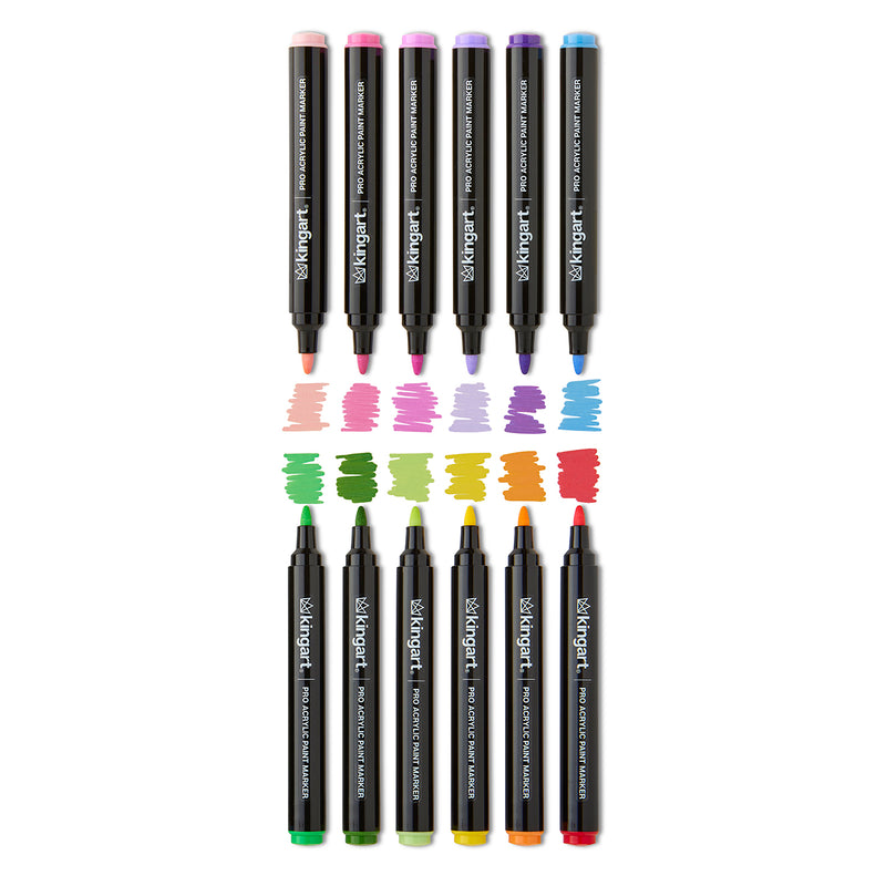 PRO Acrylic Paint Markers 12 Floral Colors - MARKERS & PENS - SHANGHAI CMB IMPORT & EXPORT CO., LTD