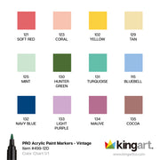 Acrylic Paint Markers - 12 Vintage Colors - MARKERS & PENS - KINGART