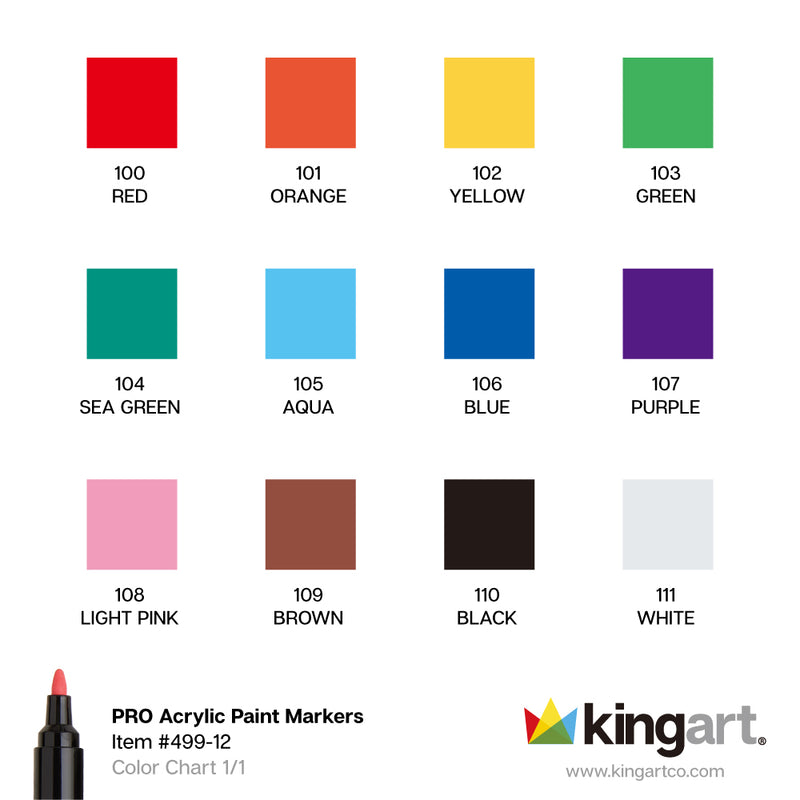 Acrylic Paint Markers - Singles - 35 Colors - MARKERS & PENS - KINGART