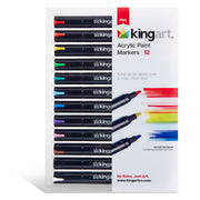PRO Acrylic Paint Markers 12 Bright Colors - Pro - KINGART