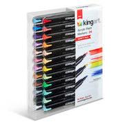 PRO Acrylic Paint Markers – 24 Color Variety Pack (2mm Bullet Tip) - MARKERS & PENS - KINGART