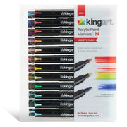 PRO Acrylic Paint Markers – 24 Color Variety Pack (2mm Bullet Tip) - MARKERS & PENS - KINGART