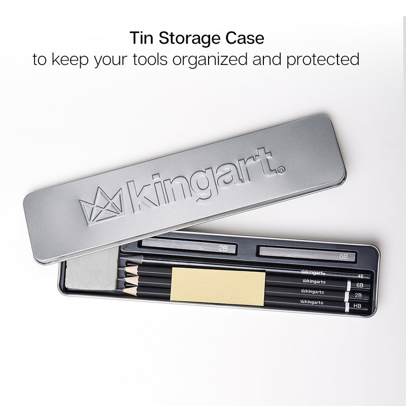 Sketching Tin Set, 9 pc - ARTIST SETS - KINGART