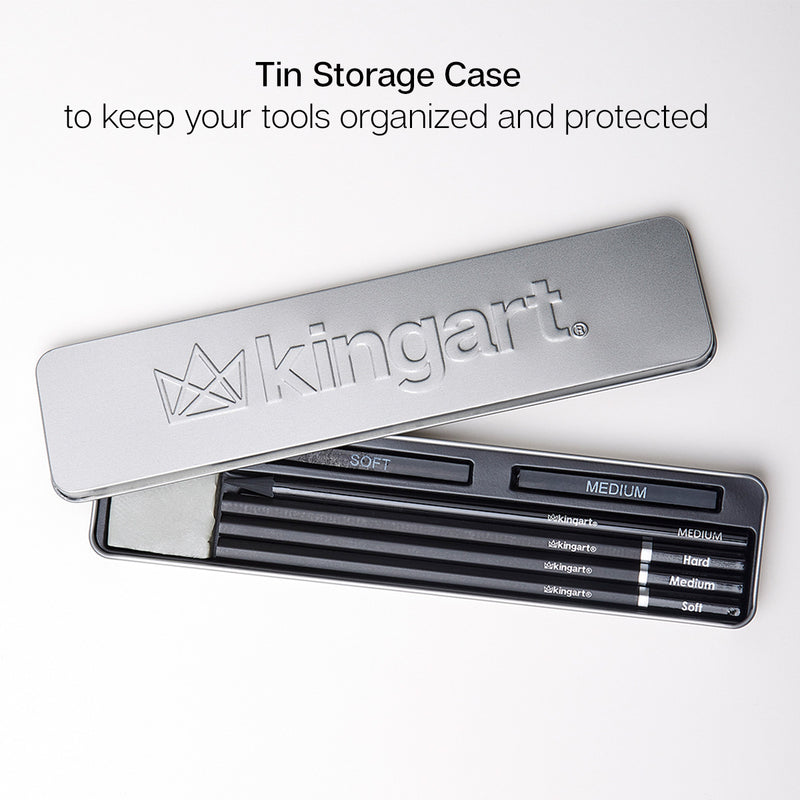 Kin Drawing Set Sketch & Draw Tin Set, 8 pc — KINGART