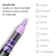 PRO Acrylic Paint Brush Pens 12 Pastel Colors - Pro - KINGART