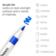 Acrylic Paint Brush Tip Markers 24 Colors - Studio - KINGART