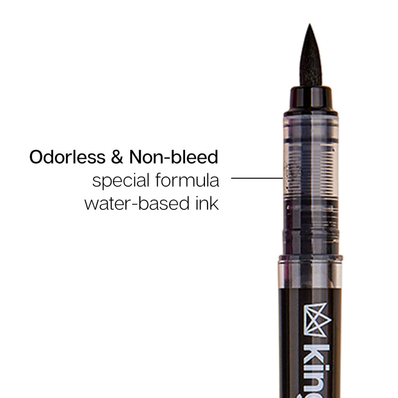 PRO Acrylic Paint Brush Pens 12 Bright Colors - Pro - KINGART