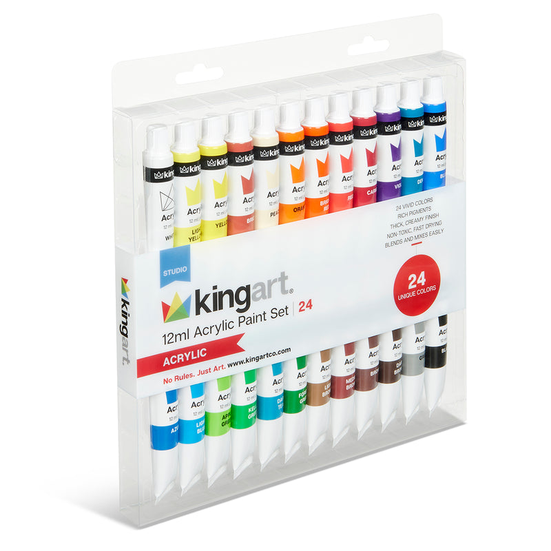24 Color Piant Acrylic Paint 24 Colors 12ml — KINGART