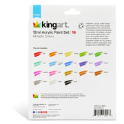 Acrylic Paint 18 Metallic Colors - Studio - KINGART®