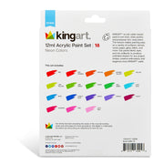 Acrylic Paint 18 Neon Colors - Studio - KINGART®