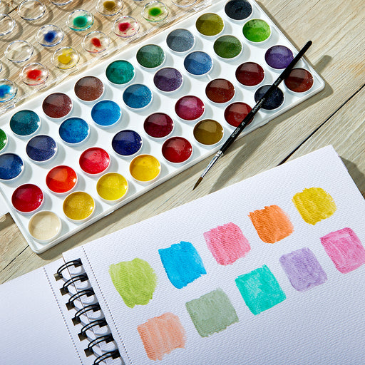 Watercolor Paint Set, 36 Pearlescent Colors - Studio - KINGART®