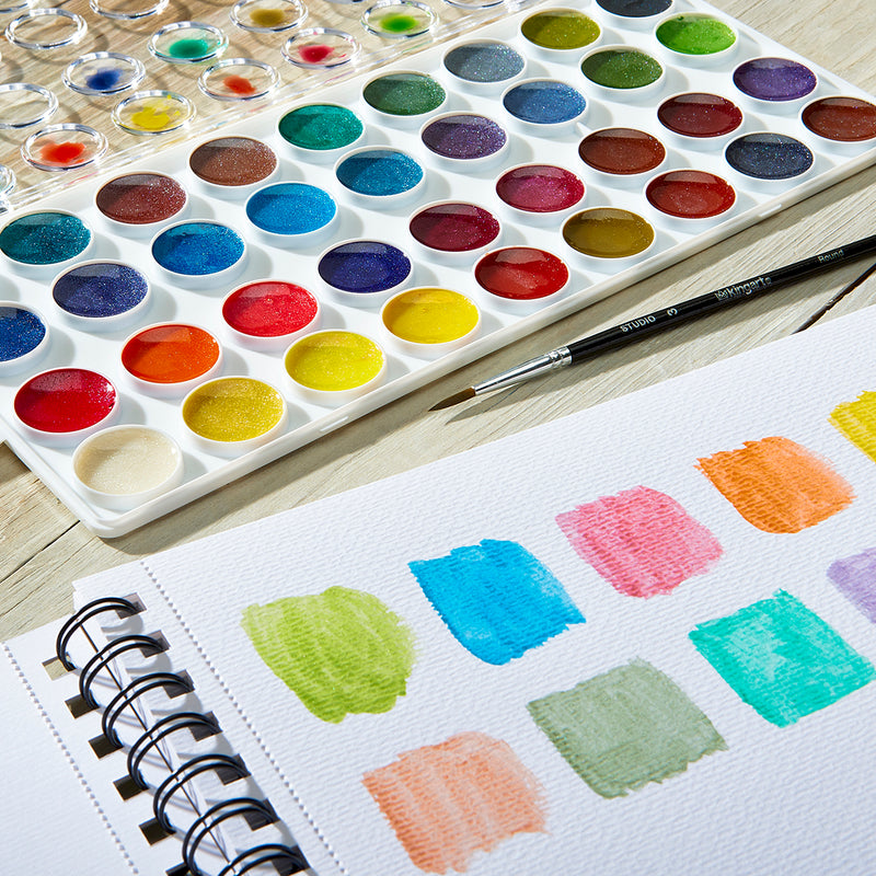 Watercolor Paint Set, 36 Pearlescent Colors - Studio - KINGART®