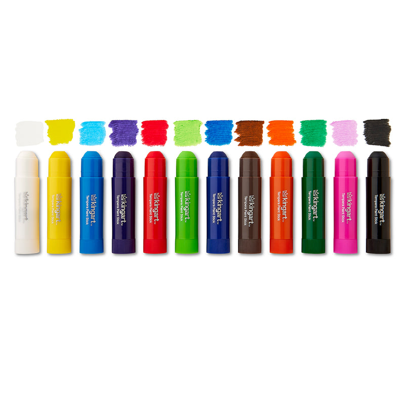 Tempera Paint Sticks, 12 Colors - Studio - KINGART