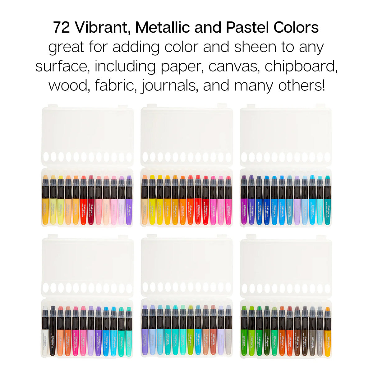 Mixed Media Gel Stick Crayons - 72 Colors — KINGART