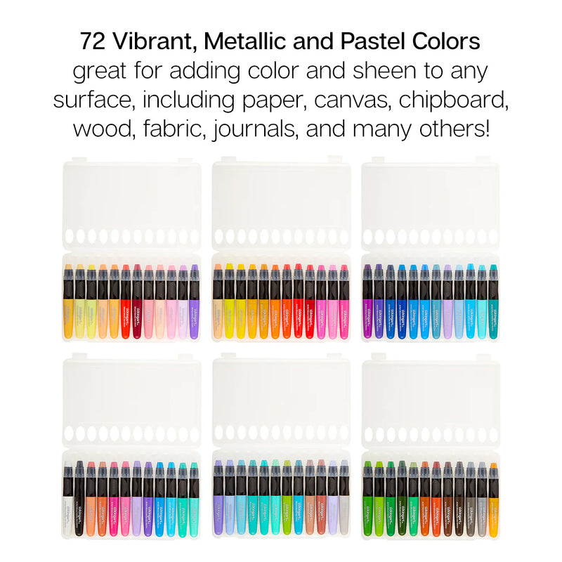 Gel Stick Crayons 72 Colors - Studio - KINGART