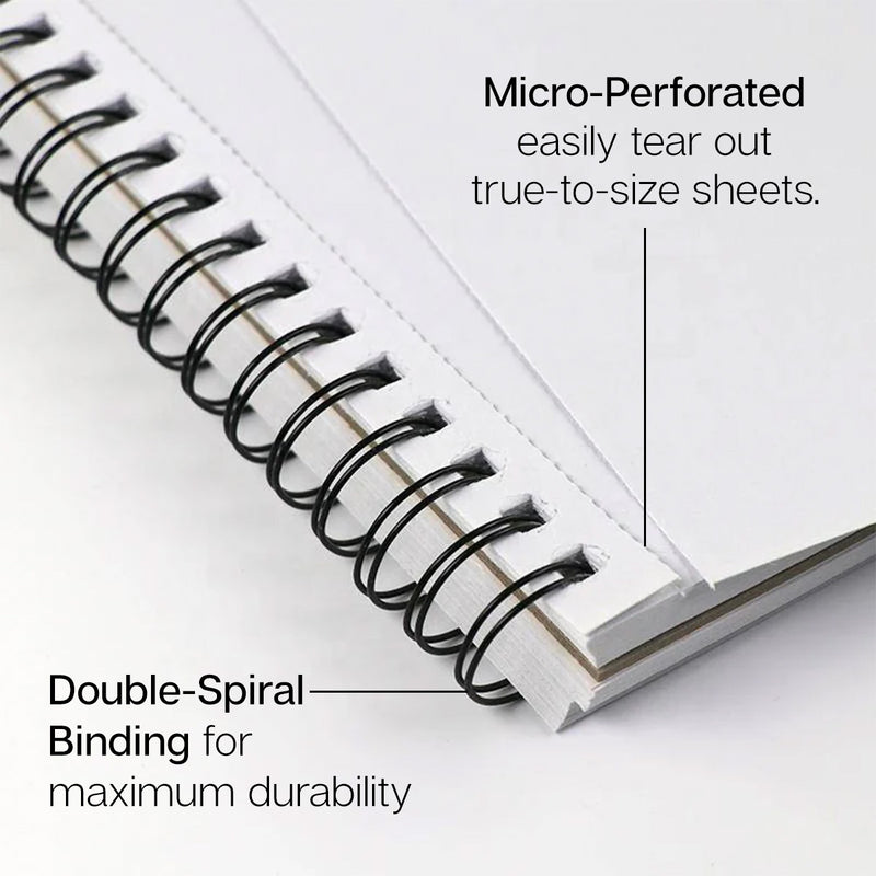 Watercolor Paper Pads - Side Spiral – 9" x 12" (2 Pack, 20 Sheets Each)