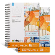 Mixed Media Sketchbooks – 7" x 10" (2 Pack, 60 Sheets Each) - Studio - KINGART
