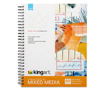 Mixed Media Spiral Sketchbook, 11” x 14”, 60-Sheets - Studio - KINGART®