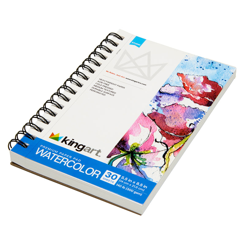 Watercolor Paper Pad, Cold Pressed, Acid Free & Perforated, 5.5 X 8.5", 30 Sheets