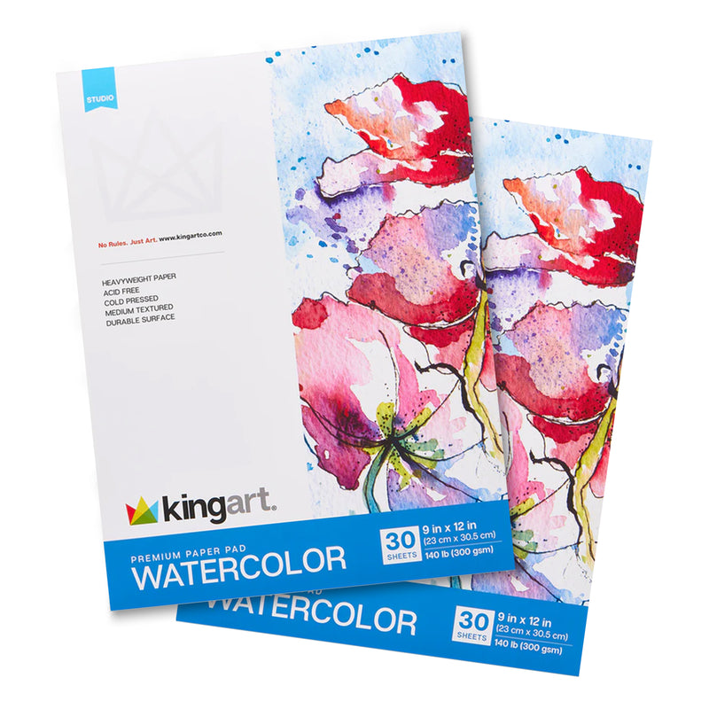 Watercolor Paper Pads – 9" x 12" (Top Bound, 2 Pack)
