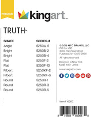 KINGART® Premium White Taklon Truth™ Series Oil & Acrylic Long Handle Artist Brushes, Gift Box, Set of 10 - Premium - KINGART®