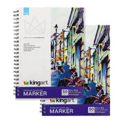 Marker Paper Pads - Side Spiral – 9" x 12" (2 Pack, 50 Sheets Each) - ARTIST PAPER - KINGART