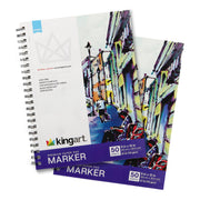 Marker Paper Pads - Side Spiral – 9" x 12" (2 Pack, 50 Sheets Each) - ARTIST PAPER - KINGART