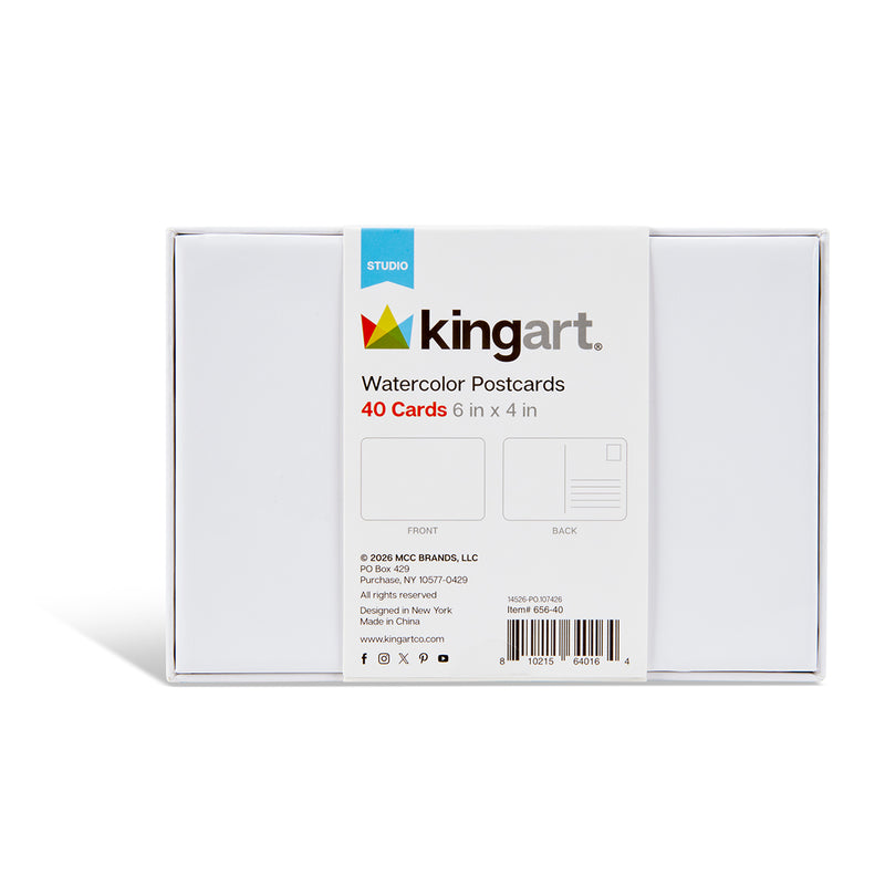 Watercolor Postcards – Cold Press - 40 Pack (4" x 6")