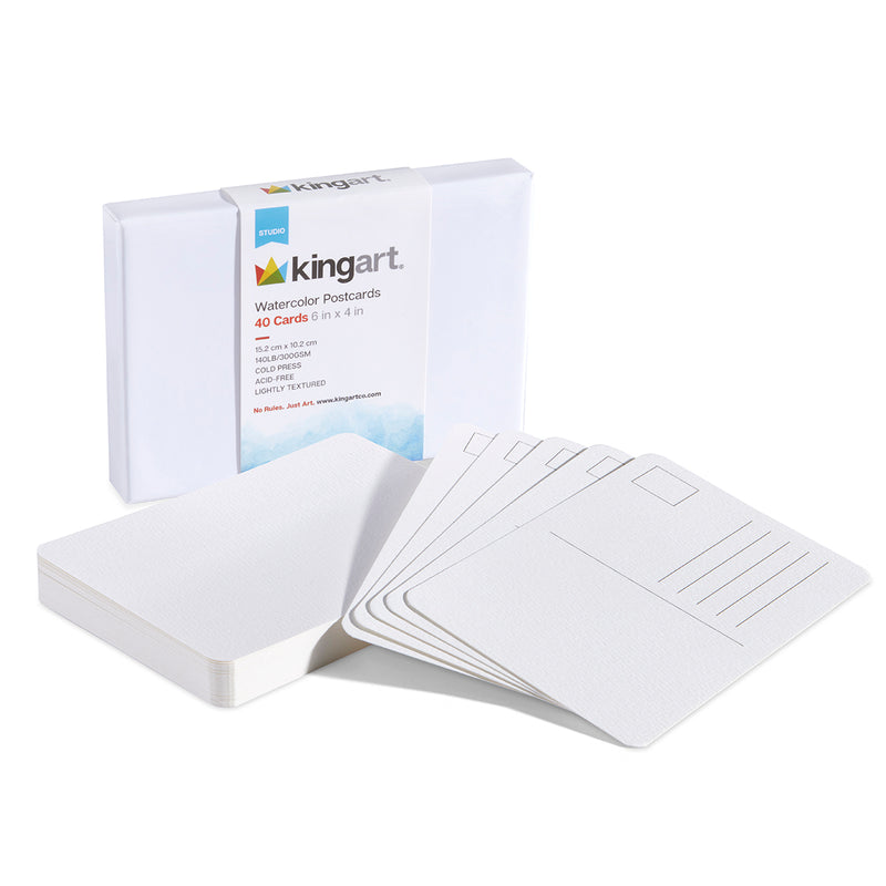 Watercolor Postcards – Cold Press - 40 Pack (4" x 6")