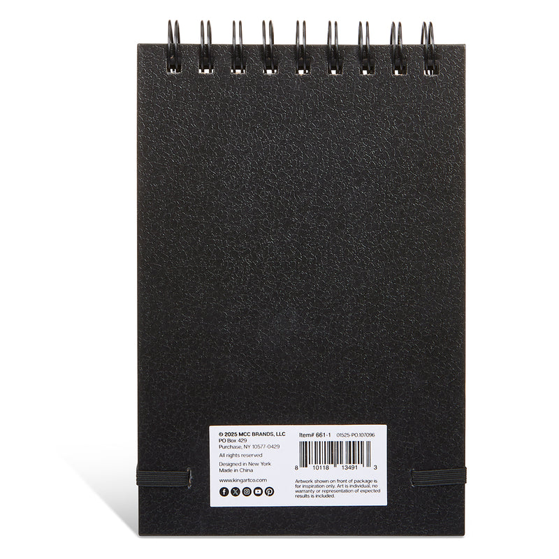 Black Paper Sketchbook – 5" x 7.5" | 75 Sheets Each | 2-Pack - ARTIST PAPER - KINGART